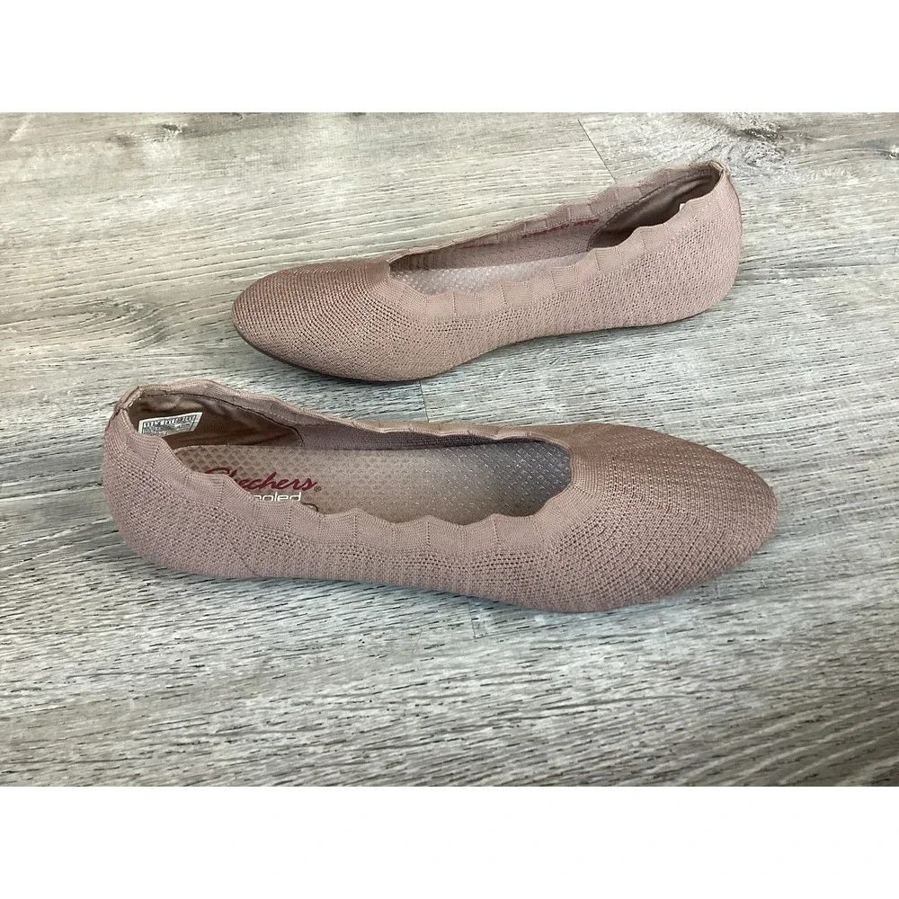 Skechers Cleo 2.0 Love Spell Ballet Flats Stretch 158343 Brown Women's Size 11